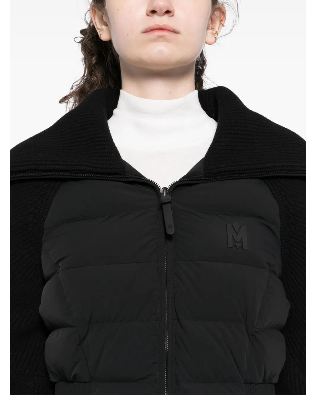 Mackage Black Foxy Mixed Media Jacket