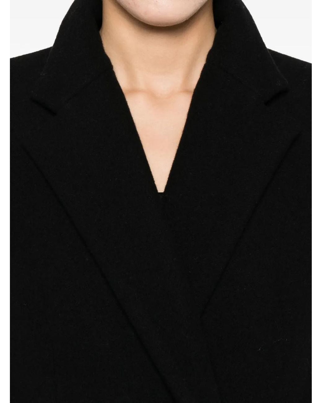 Erika Cavallini Semi Couture Black Single-Breasted Coat