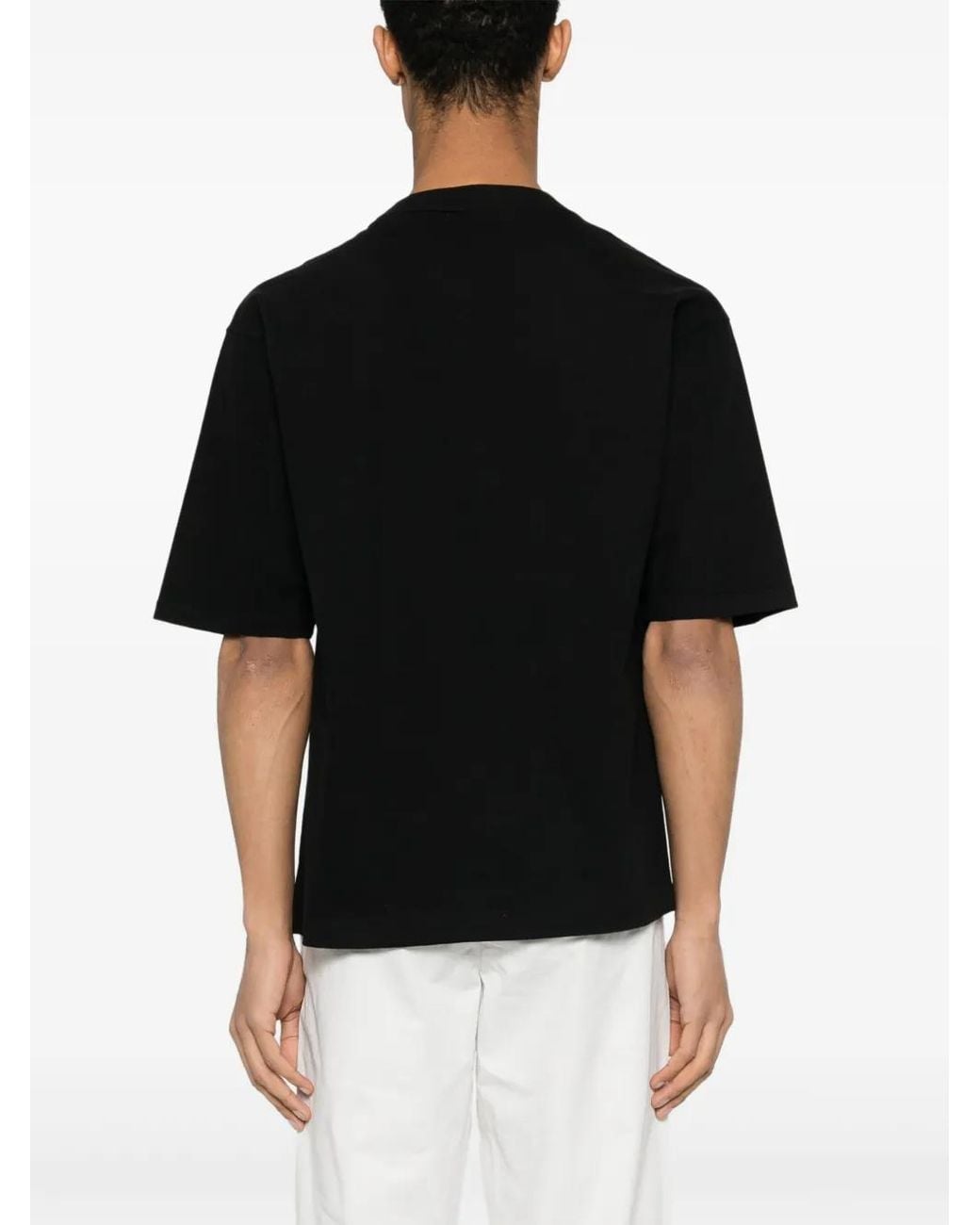 Eraldo Black Crew-Neck Cotton T-Shirt for men