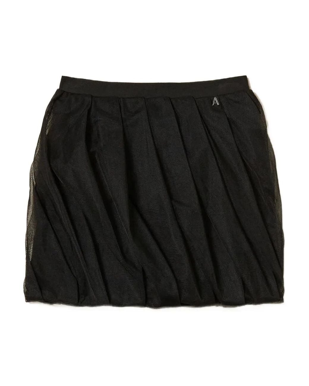 Twinset Black Balloon Tulle Mini Skirt