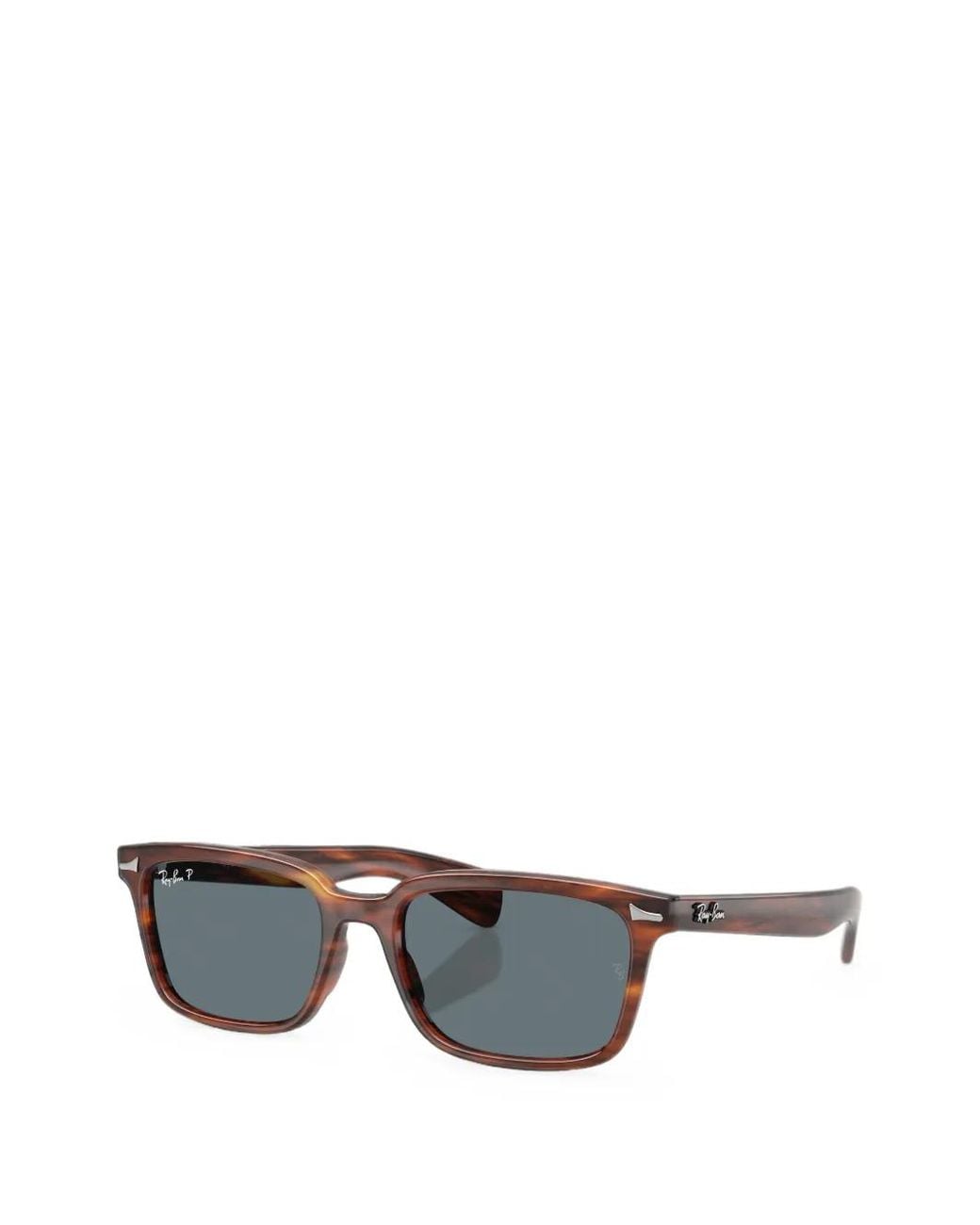 Ray-Ban Gray Brunel Rectangle-Frame Sunglasses