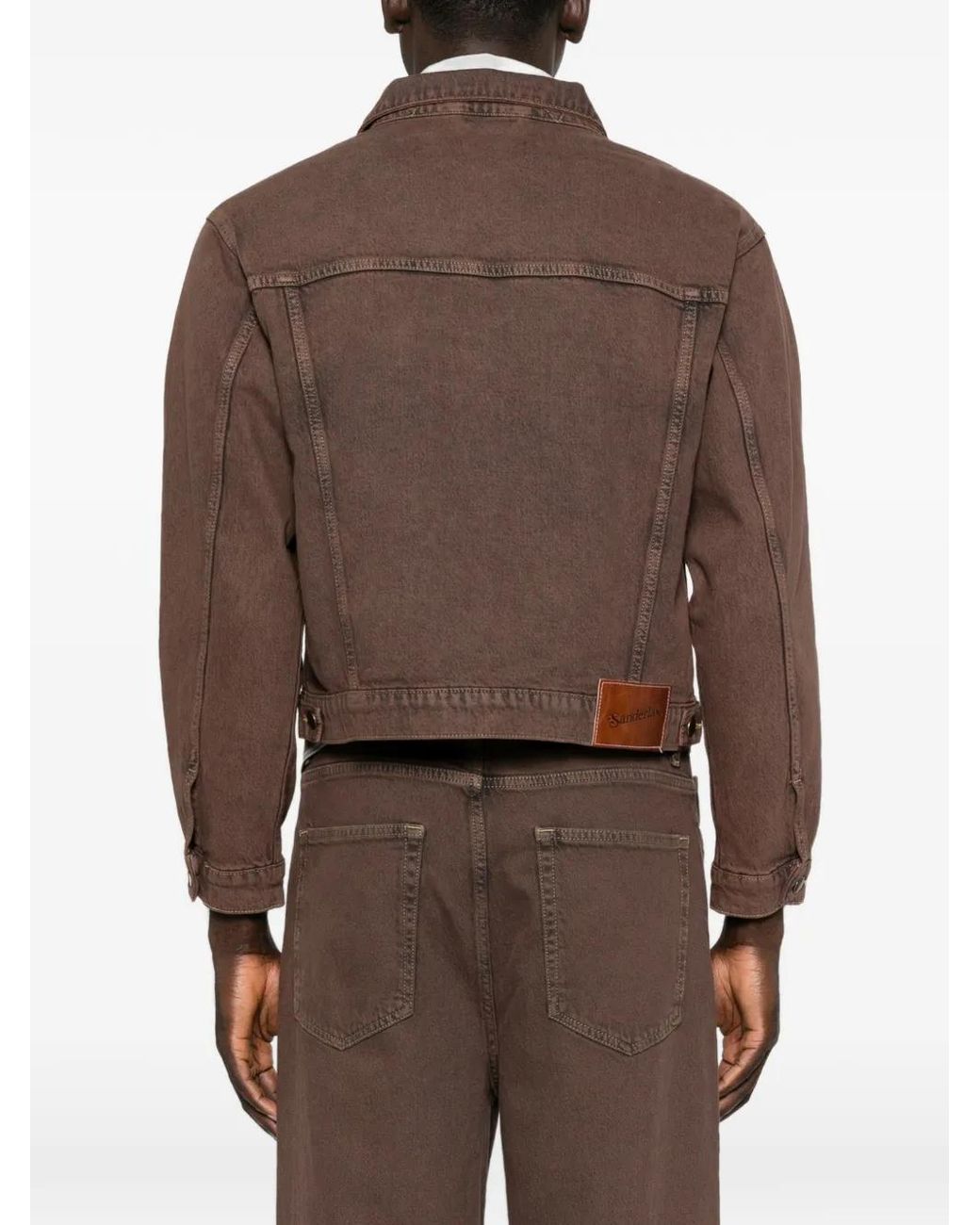 Sanderlak Denim Jack in het Brown