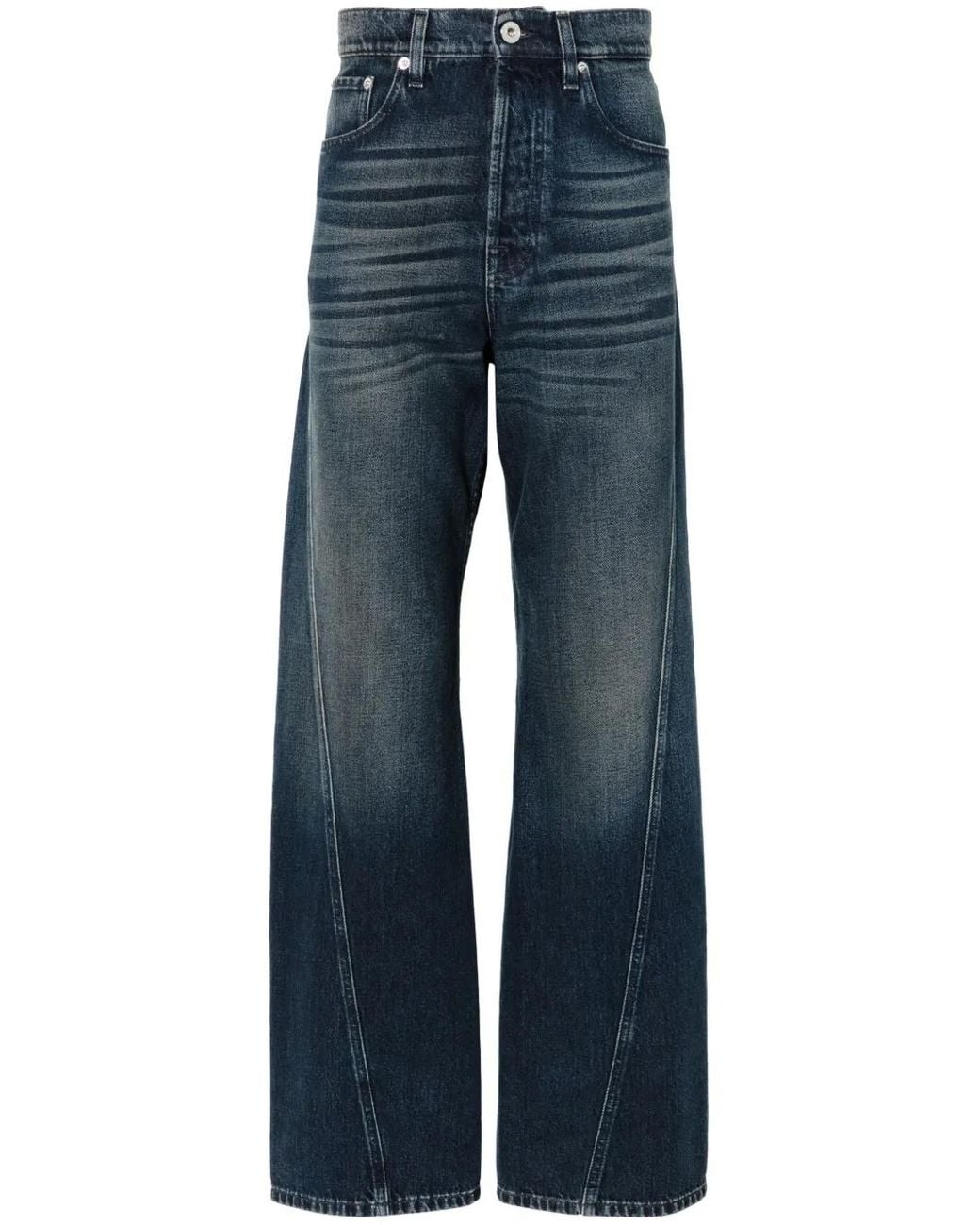 Lanvin Gedraaide Jeans in het Blue voor heren