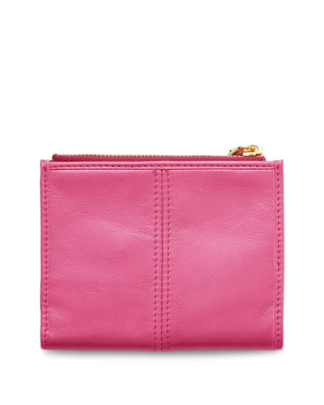 Prada Pink Triangle-Logo Small Wallet
