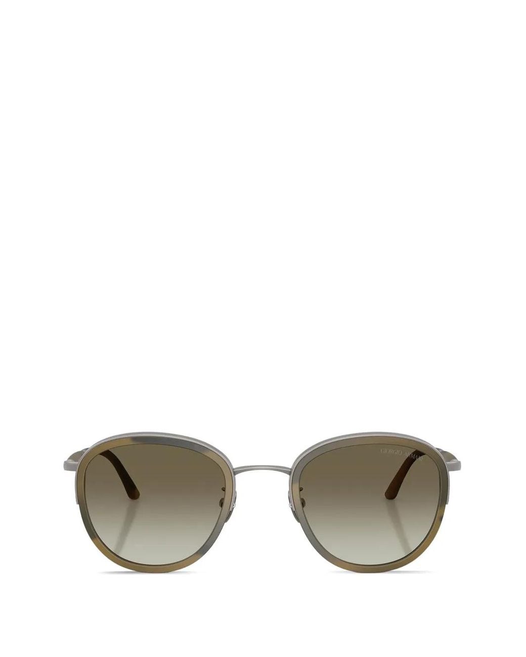 Giorgio Armani Metallic Round-Frame Sunglasses for men