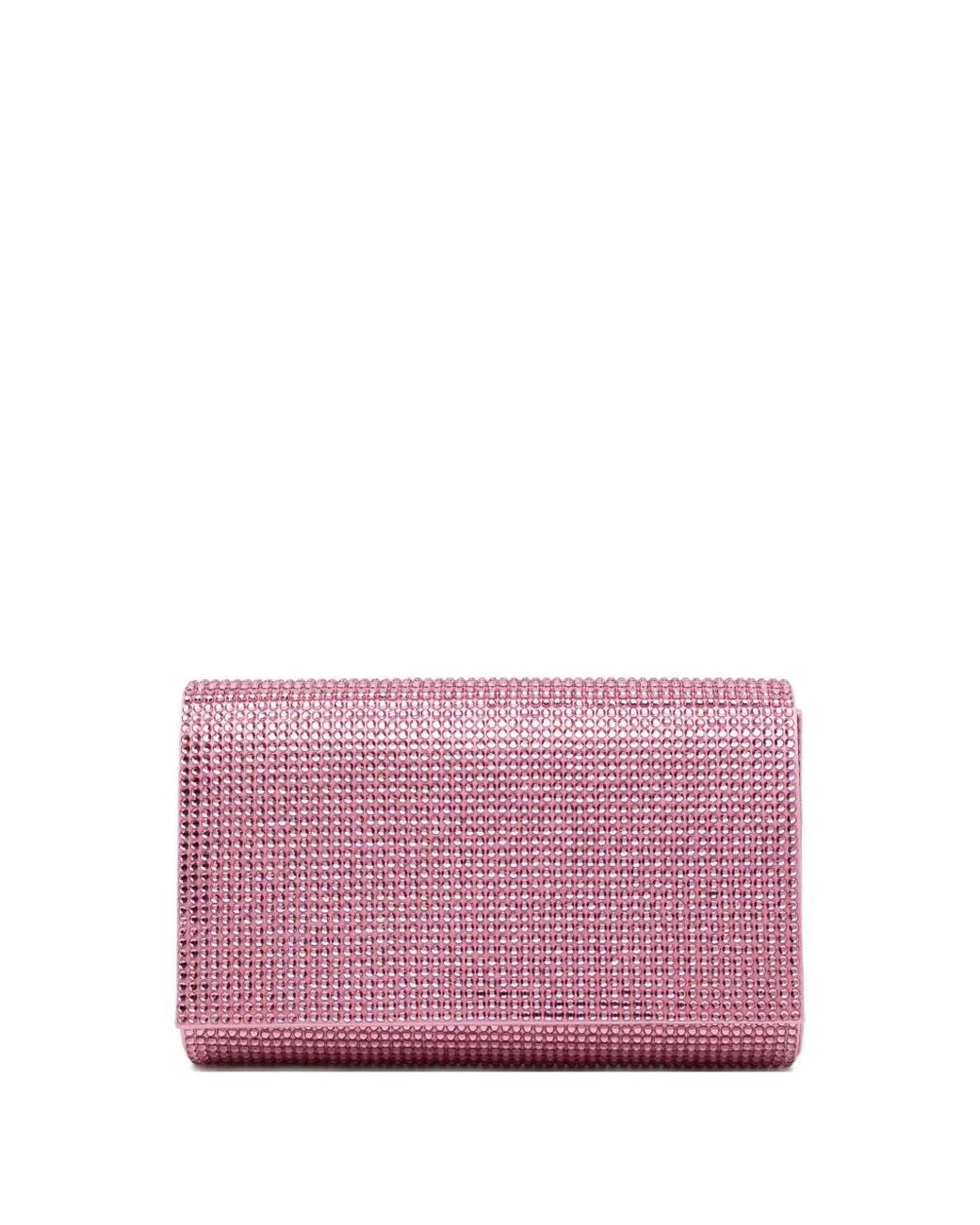 Rene Caovilla Purple All-Over Crystals Clutch Bag