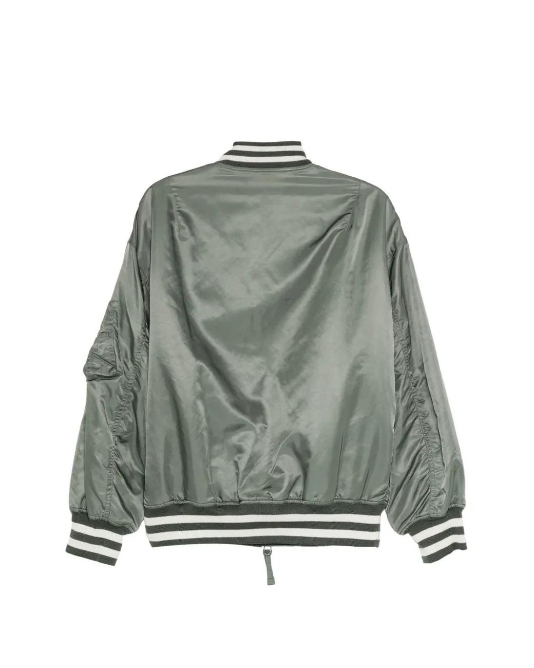 Comme des Garçons Gray Striped-Trim Bomber Jacket for men