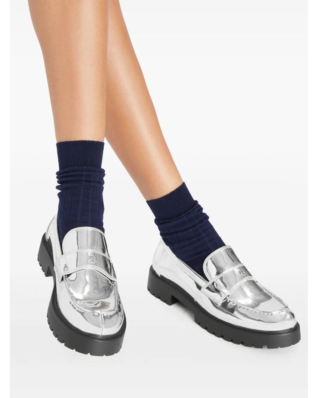 Tory Burch White Flat Shoes