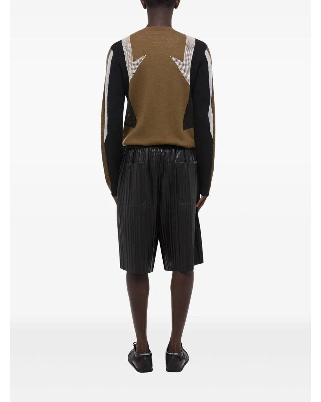 Helmut Lang Leren Shorts in het Black voor heren