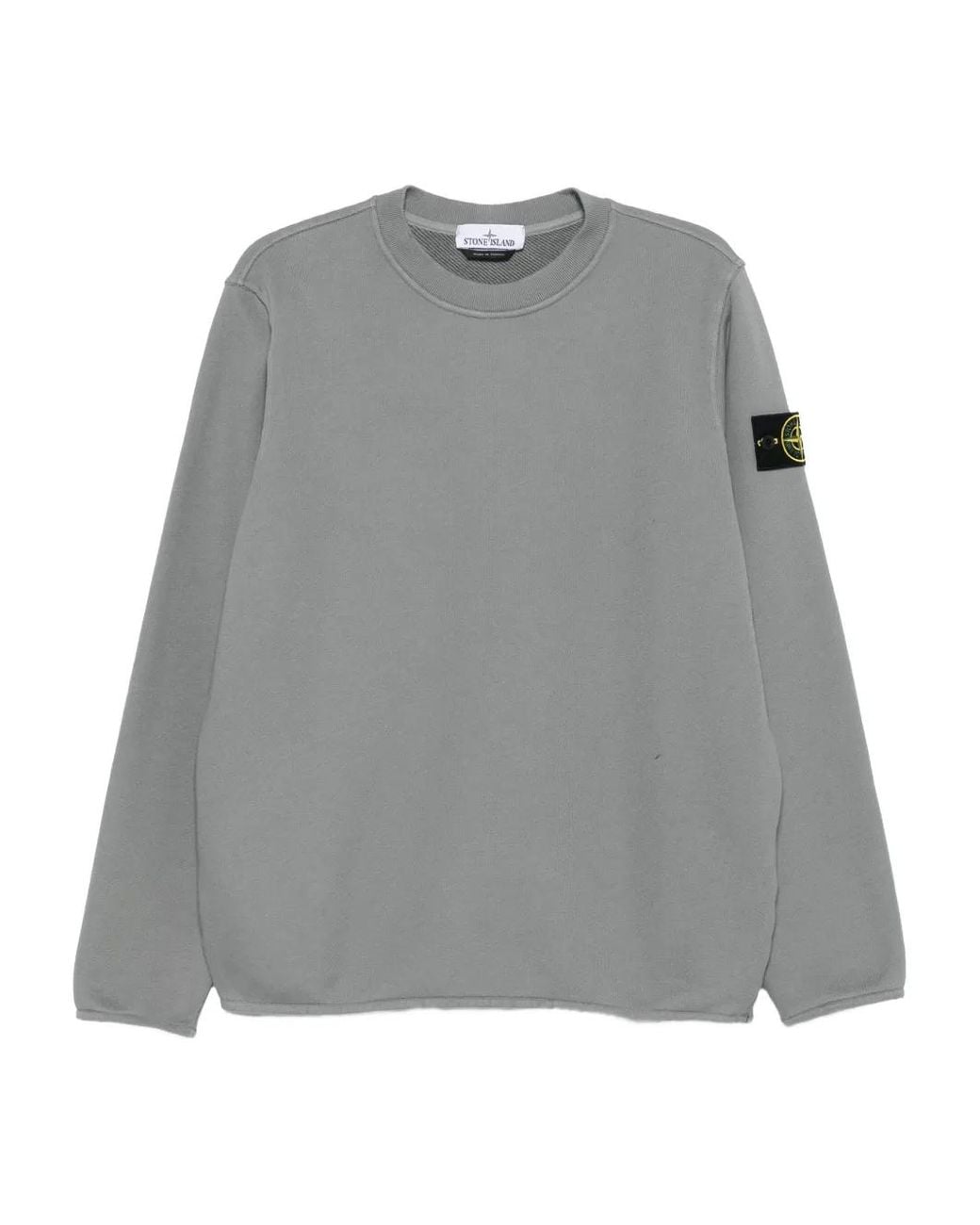 Stone Island Gray Compass-Motif Sweatshirt for men