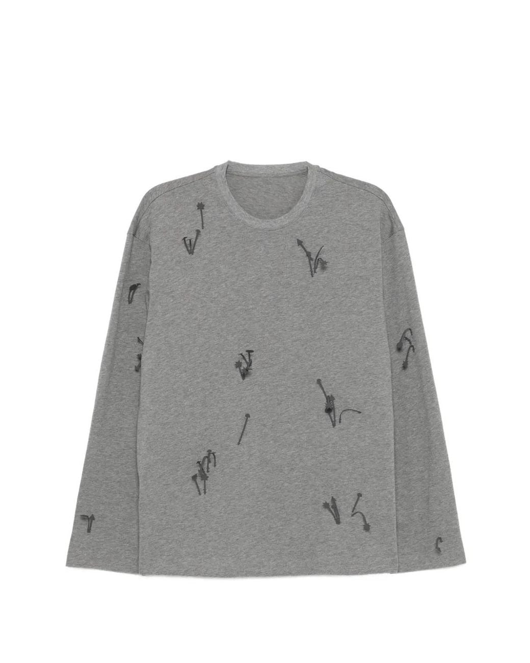 JNBY Gray Appliqué T-Shirt