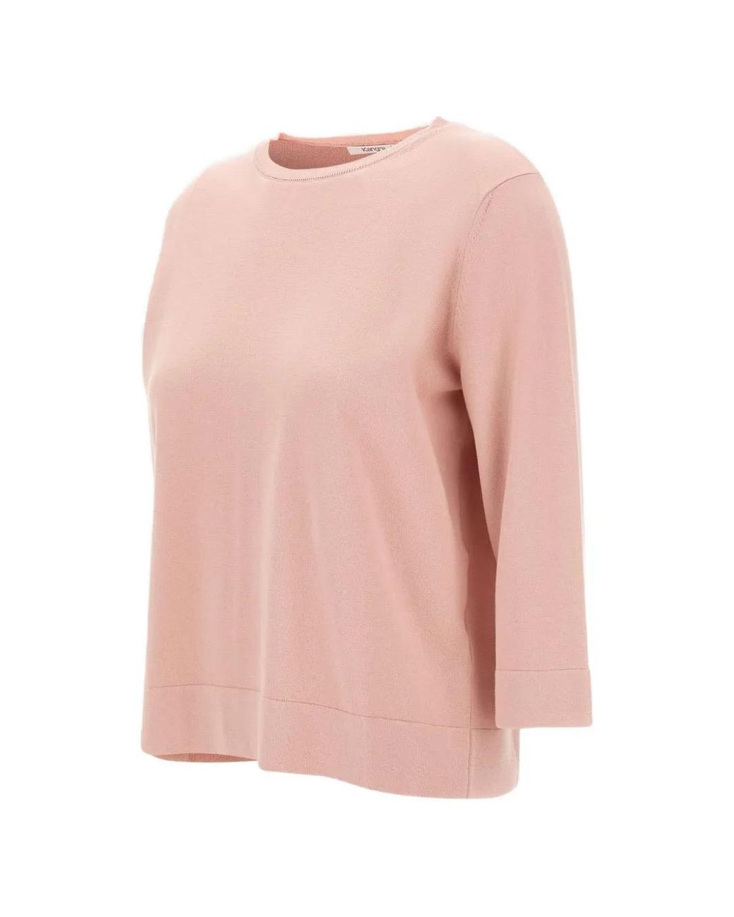 Kangra Pink Pull À Bords Côtelés