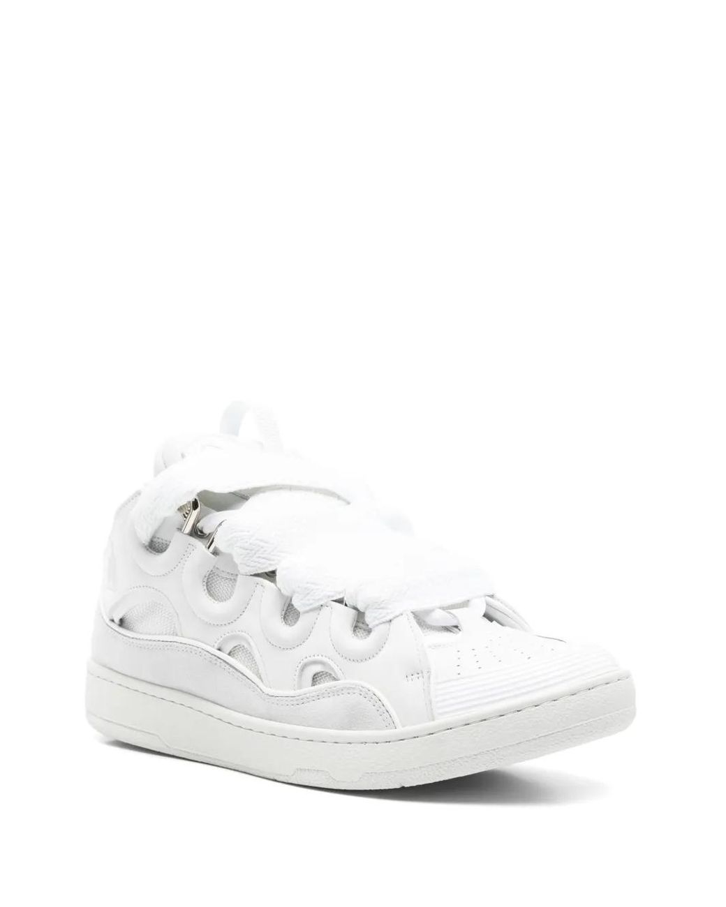 Lanvin White Curb Sneakers