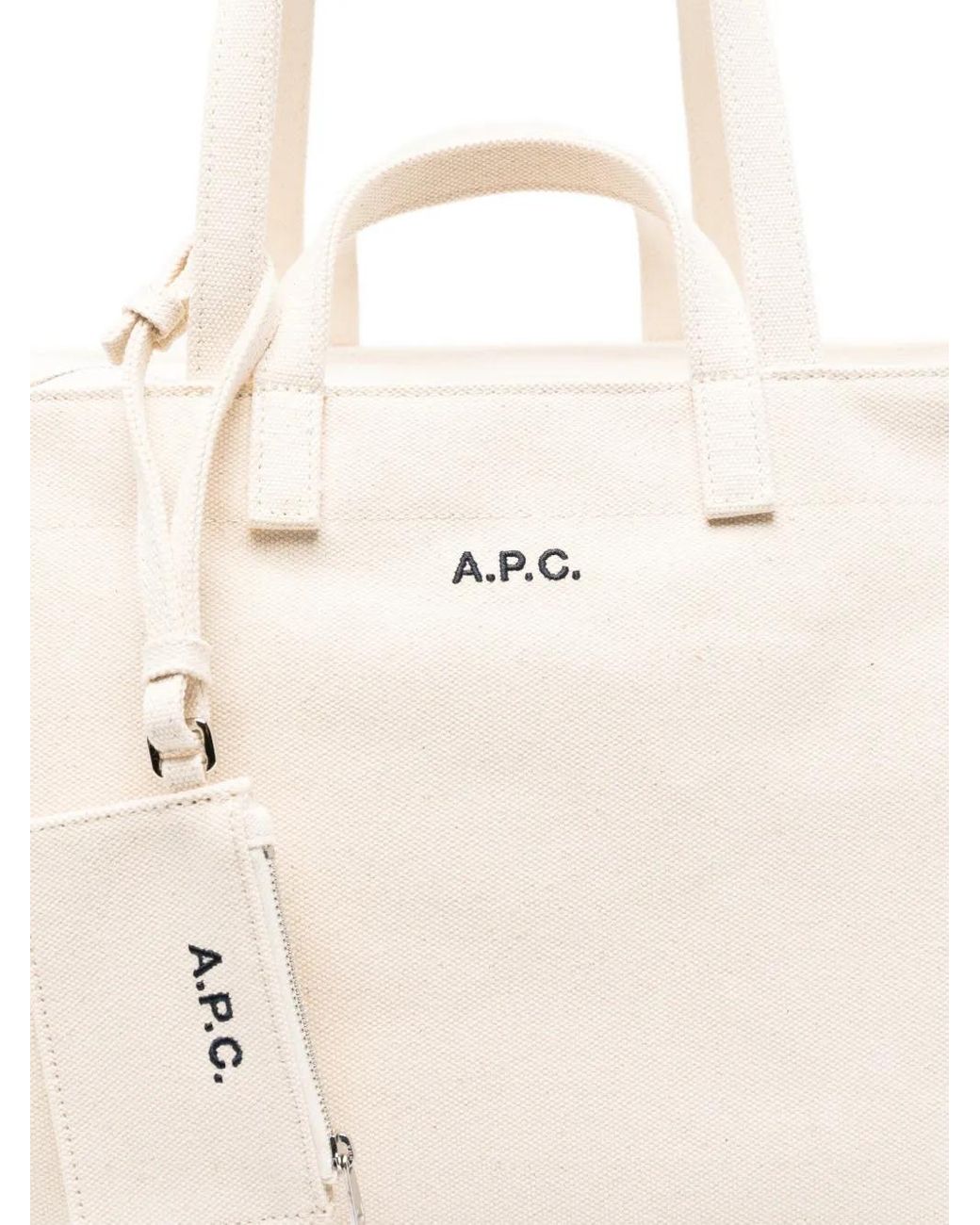 A.P.C. Natural A. P.C. "Le Drummer Toile" Tote Bag