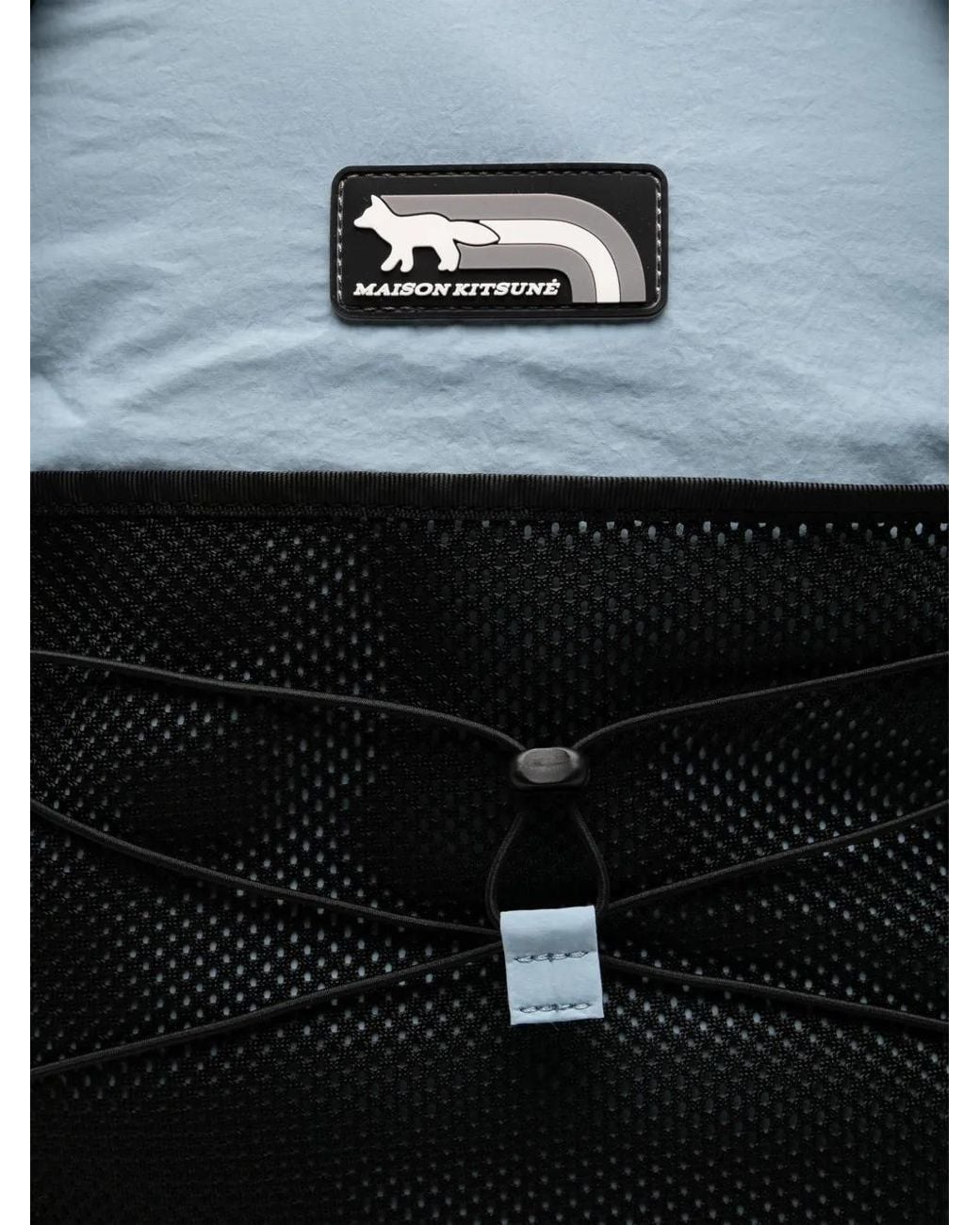 Maison Kitsuné Black Flash Fox Backpack for men