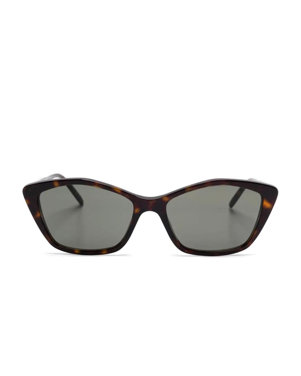 Saint Laurent Gray Geometric-Frame Sunglasses