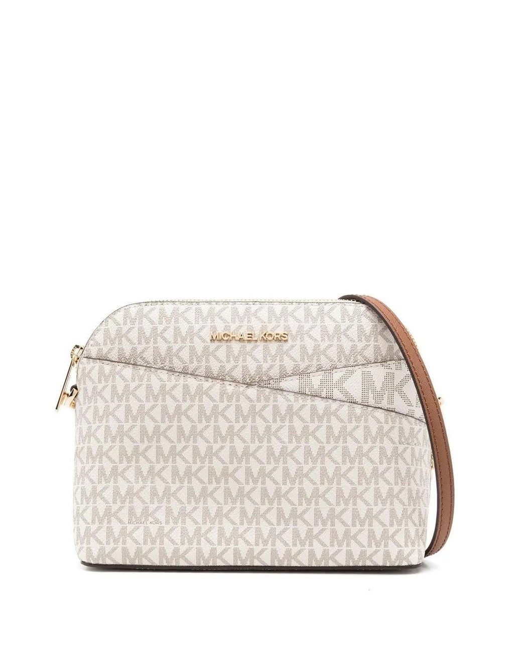 MICHAEL Michael Kors Natural Monogram-Pattern Crossbody Bag