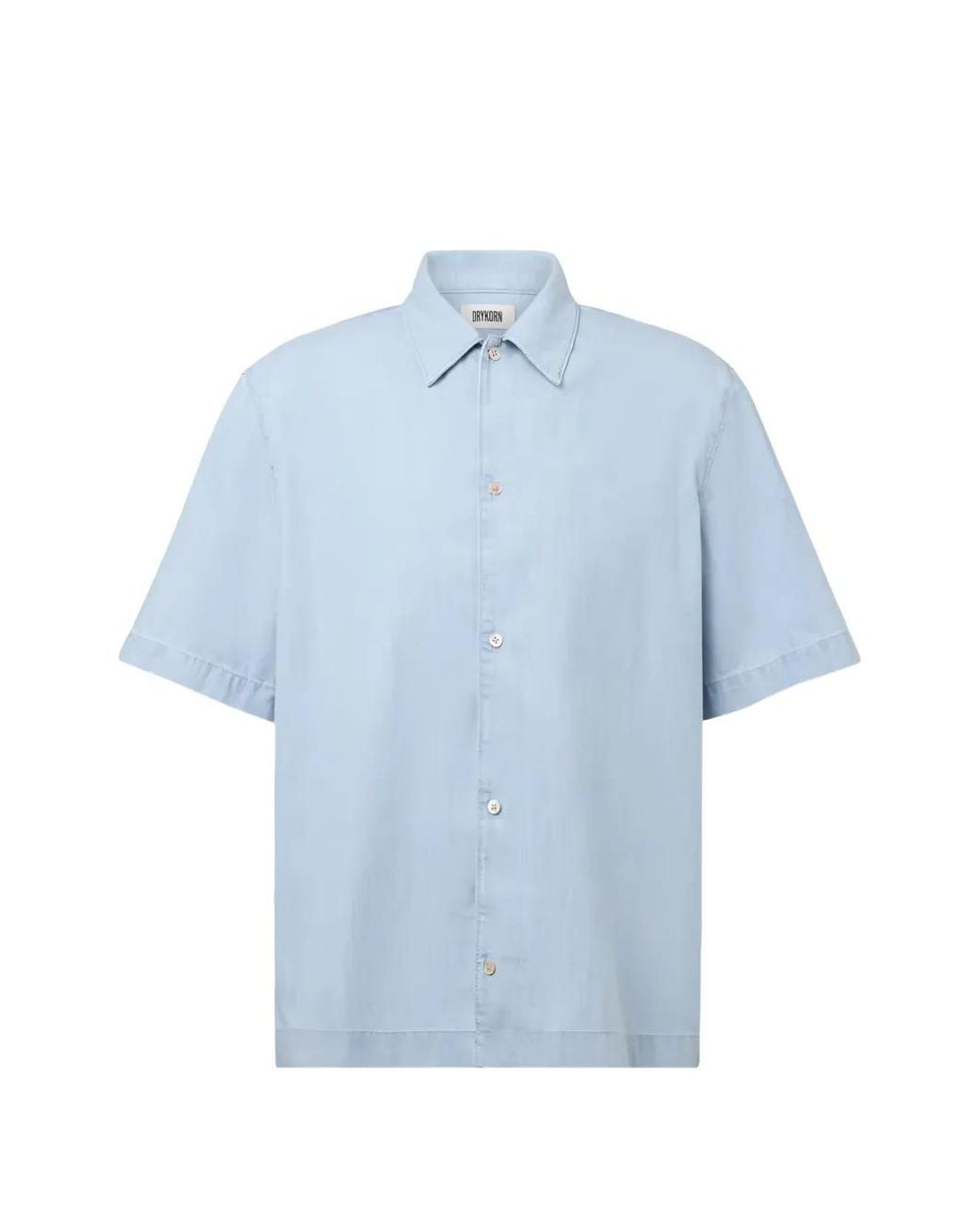 Drykorn Blue Meryn Short-Sleeve Shirt for men