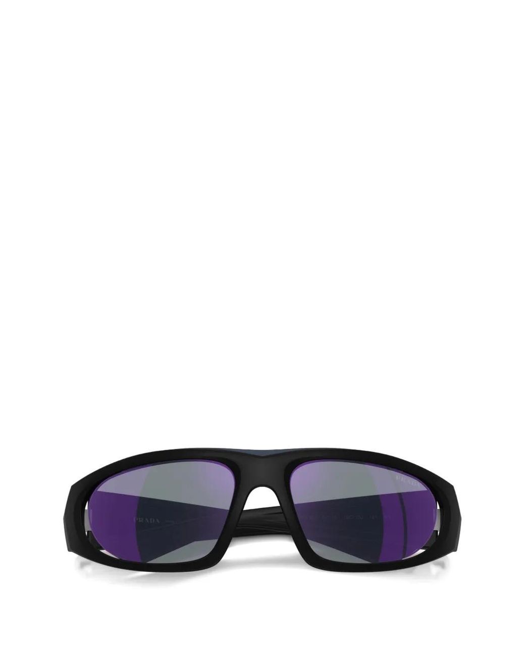Prada Black Linea Rossa Geometric-Frame Sunglasses for men