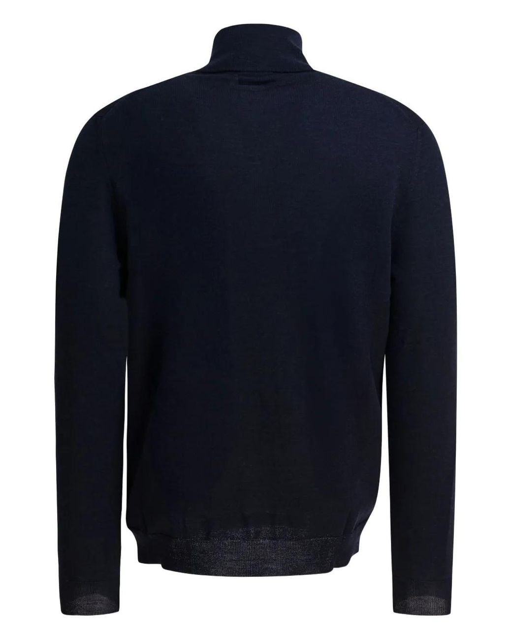 Zanone Blue Zip-Neck Sweater for men