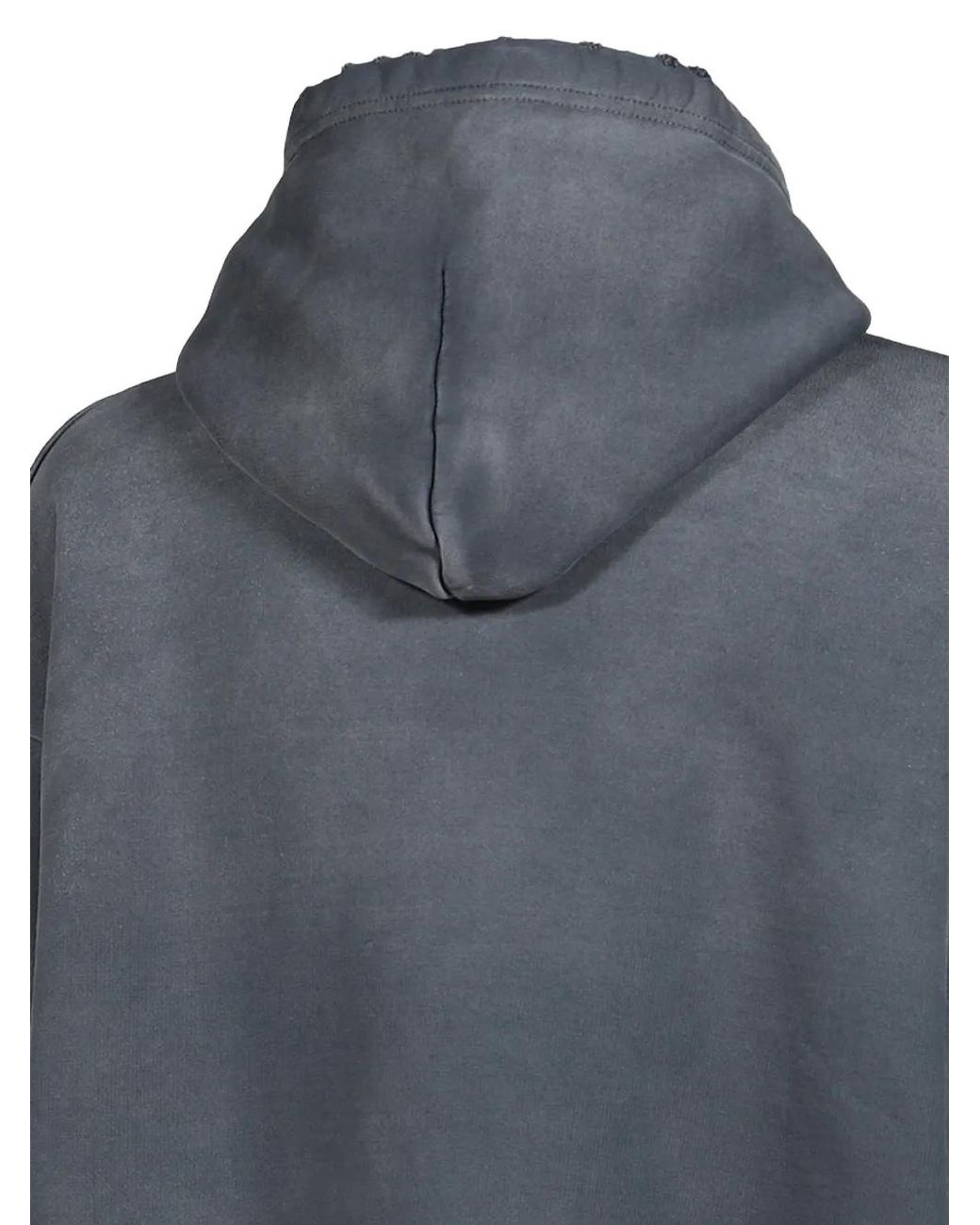 Barriers Gray Cowrie Crystal Hoodie for men