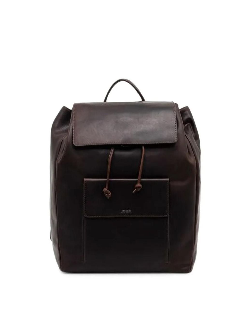 Joop! Black Cerratano Claudio Foldover-Top Drawstring Backpack for men