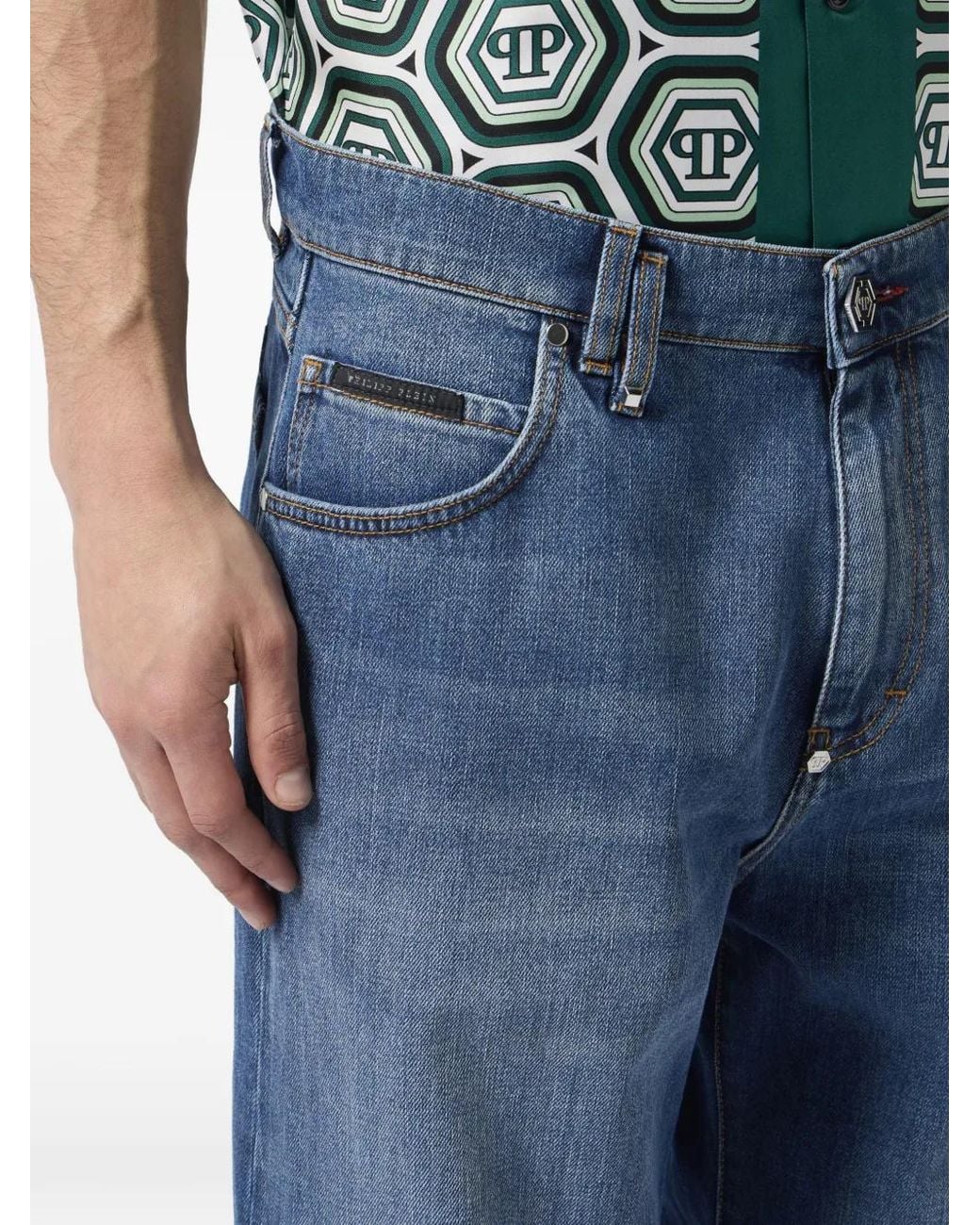 Philipp Plein Blue Jean Rockstar Basic for men