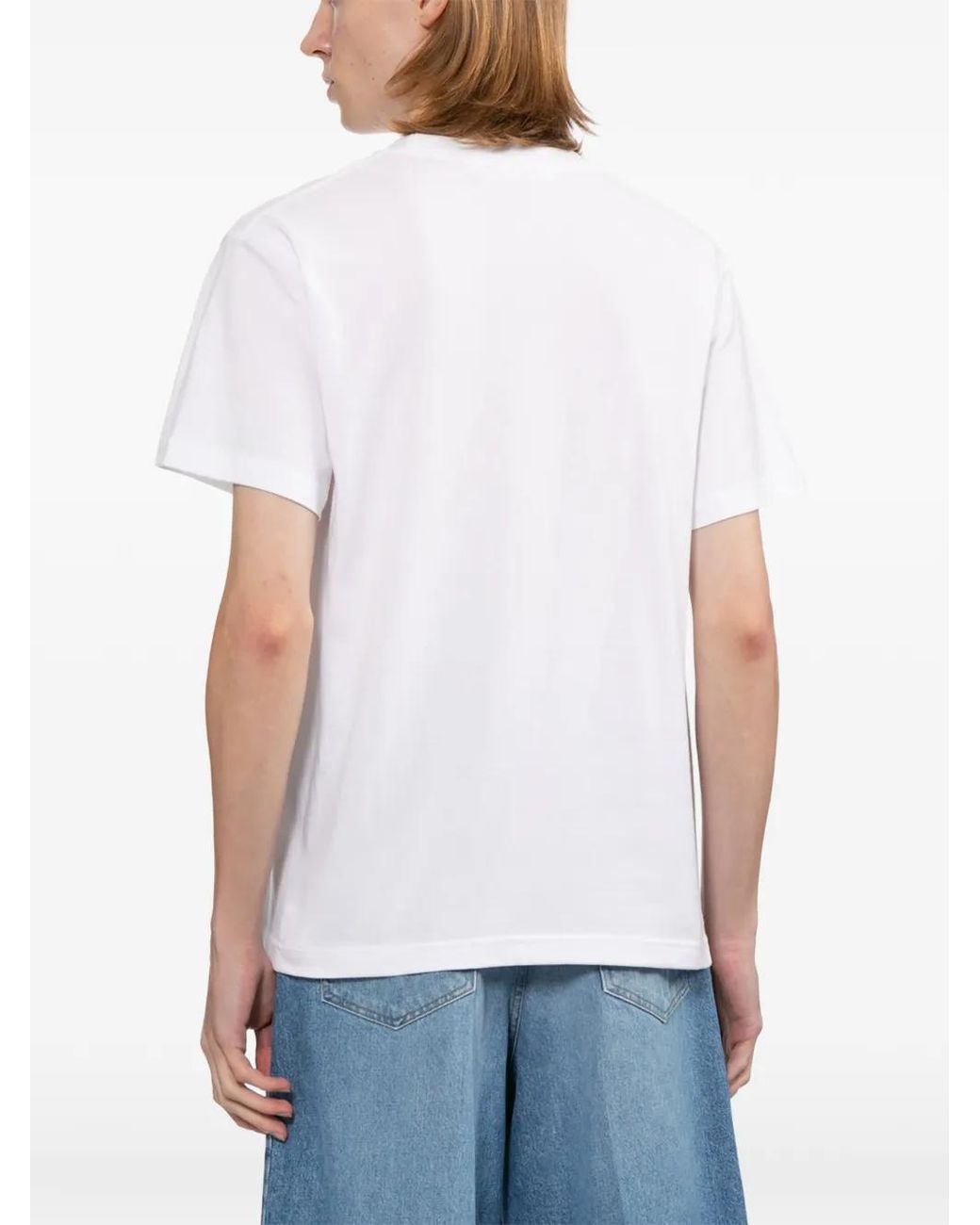 Toga White Graphic-Print T-Shirt for men