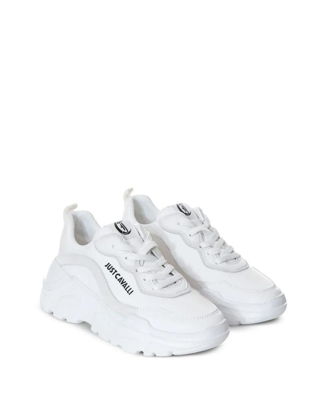 Just Cavalli White Logo Sneakers