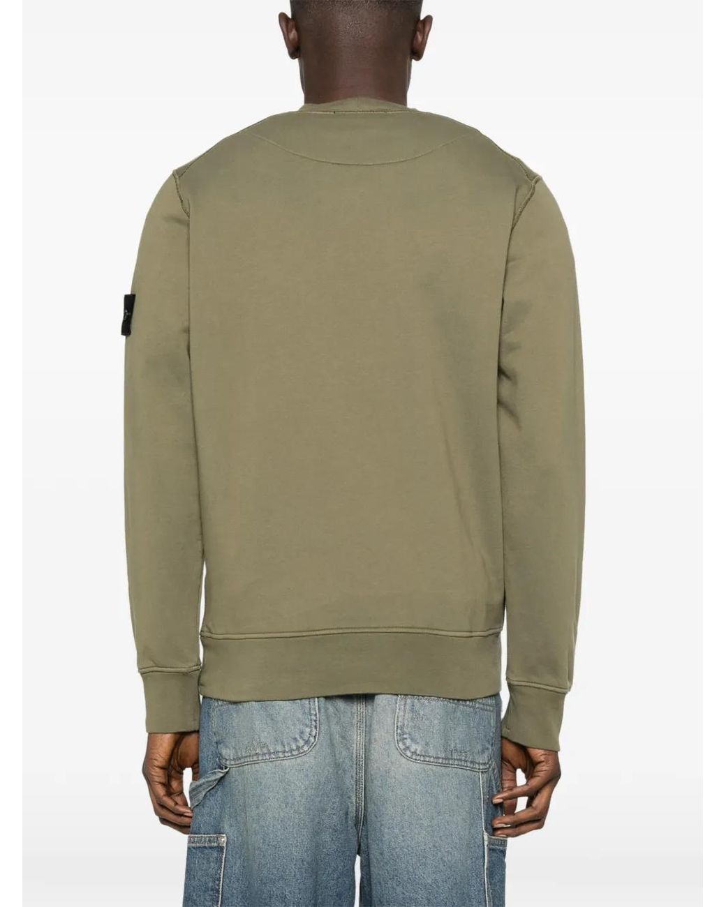 Jersey 6100060 De Algodón Orgánico Y Tejido Polar Stone Island de hombre de color Green