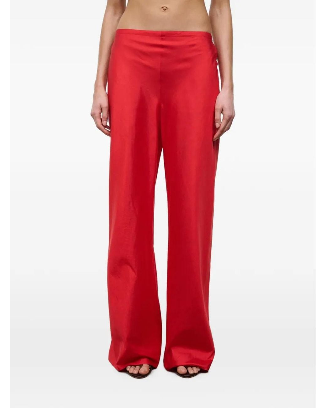 Staud Red Stroll Trousers