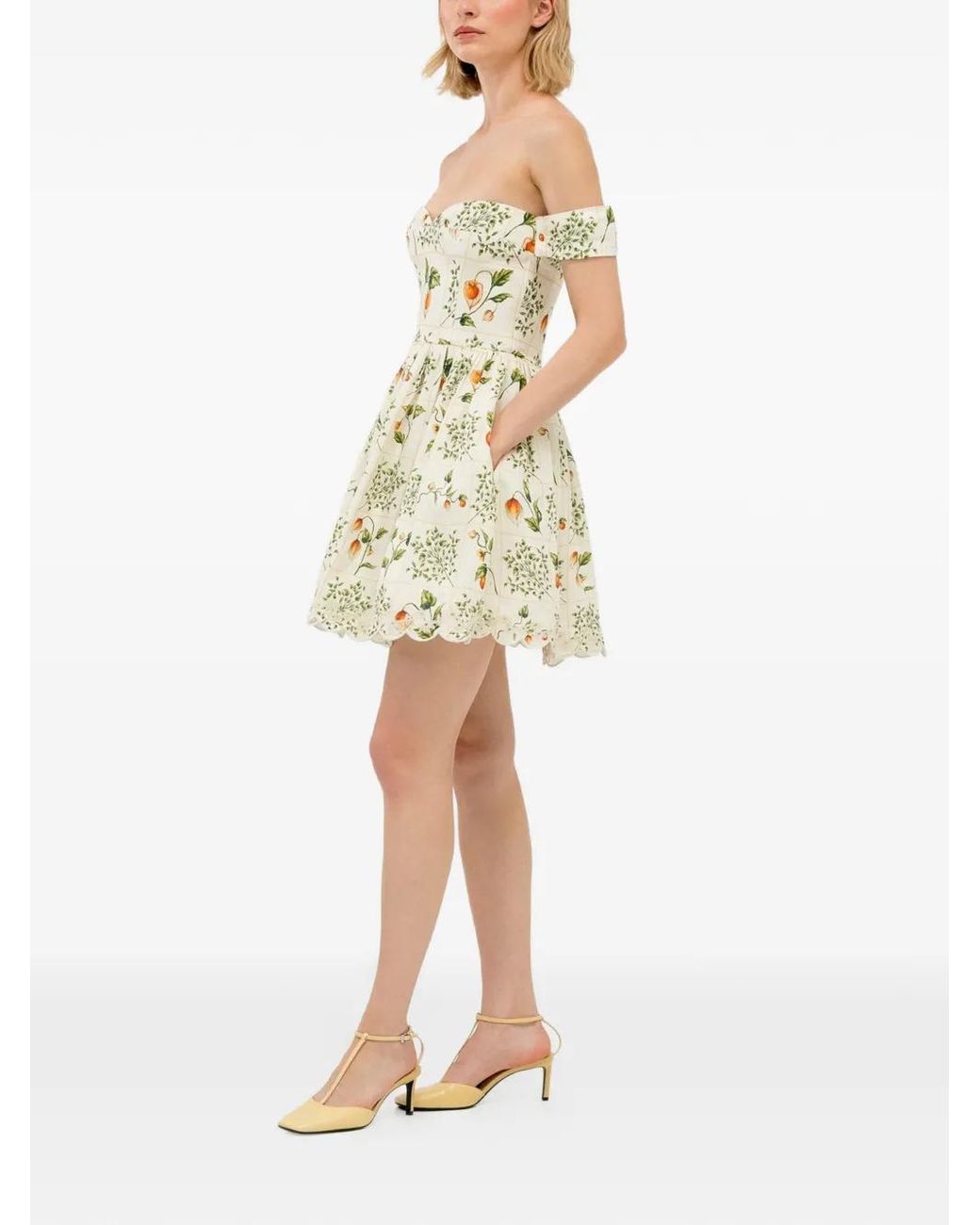 Agua Bendita White Poesia Uchuva Dress