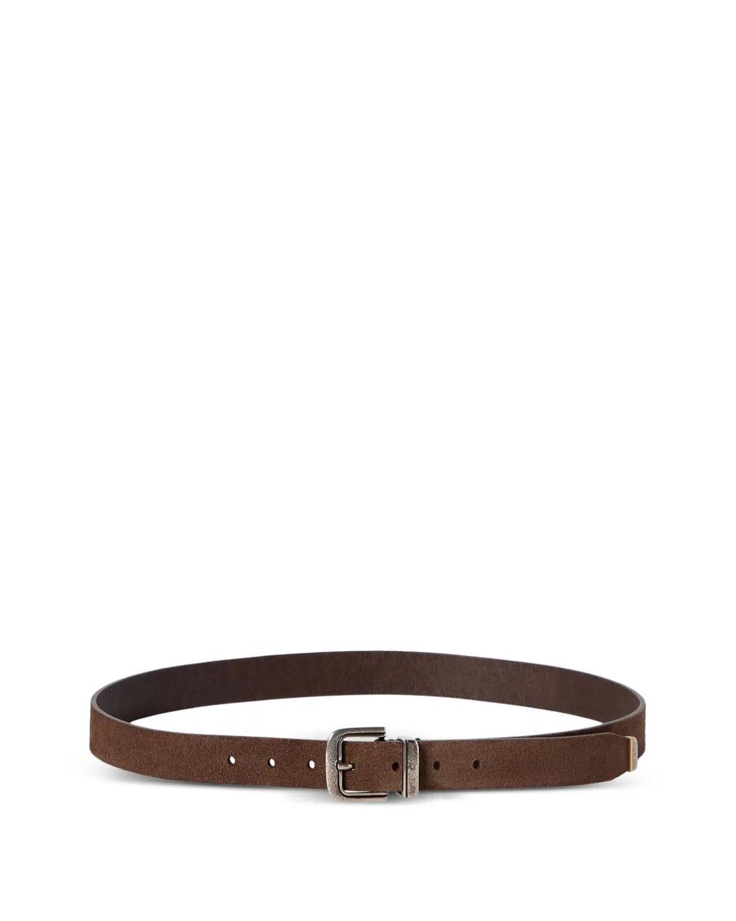 Brunello Cucinelli White Reversed Leather Belt for men