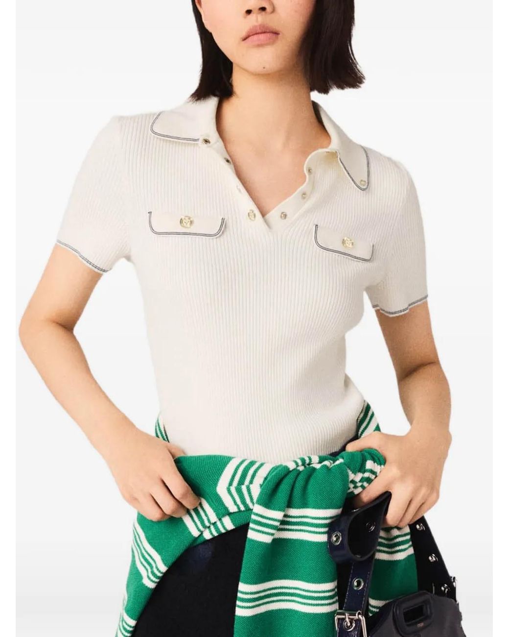 Polo di Maje in White