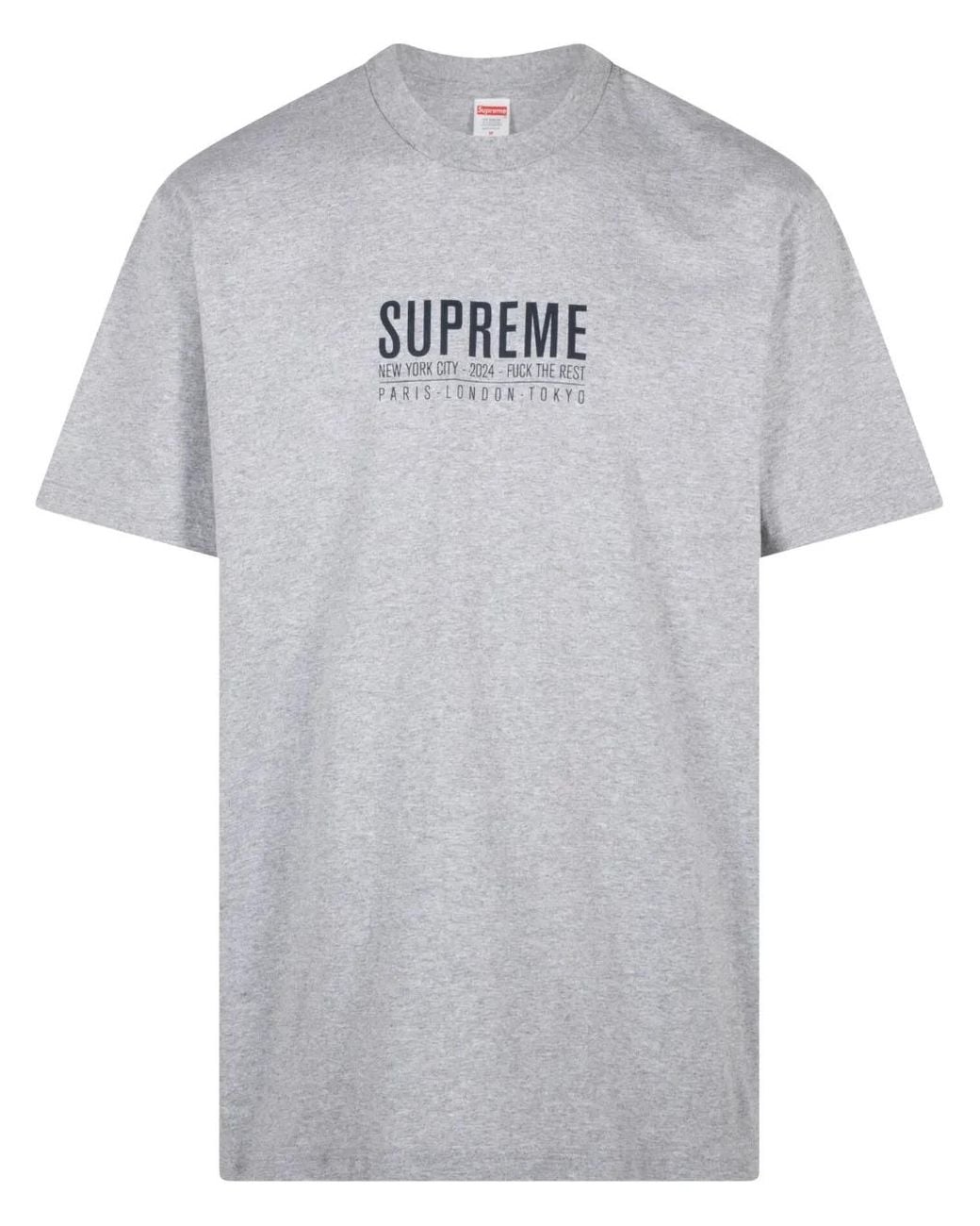 Supreme Gray Paris T-Shirt for men