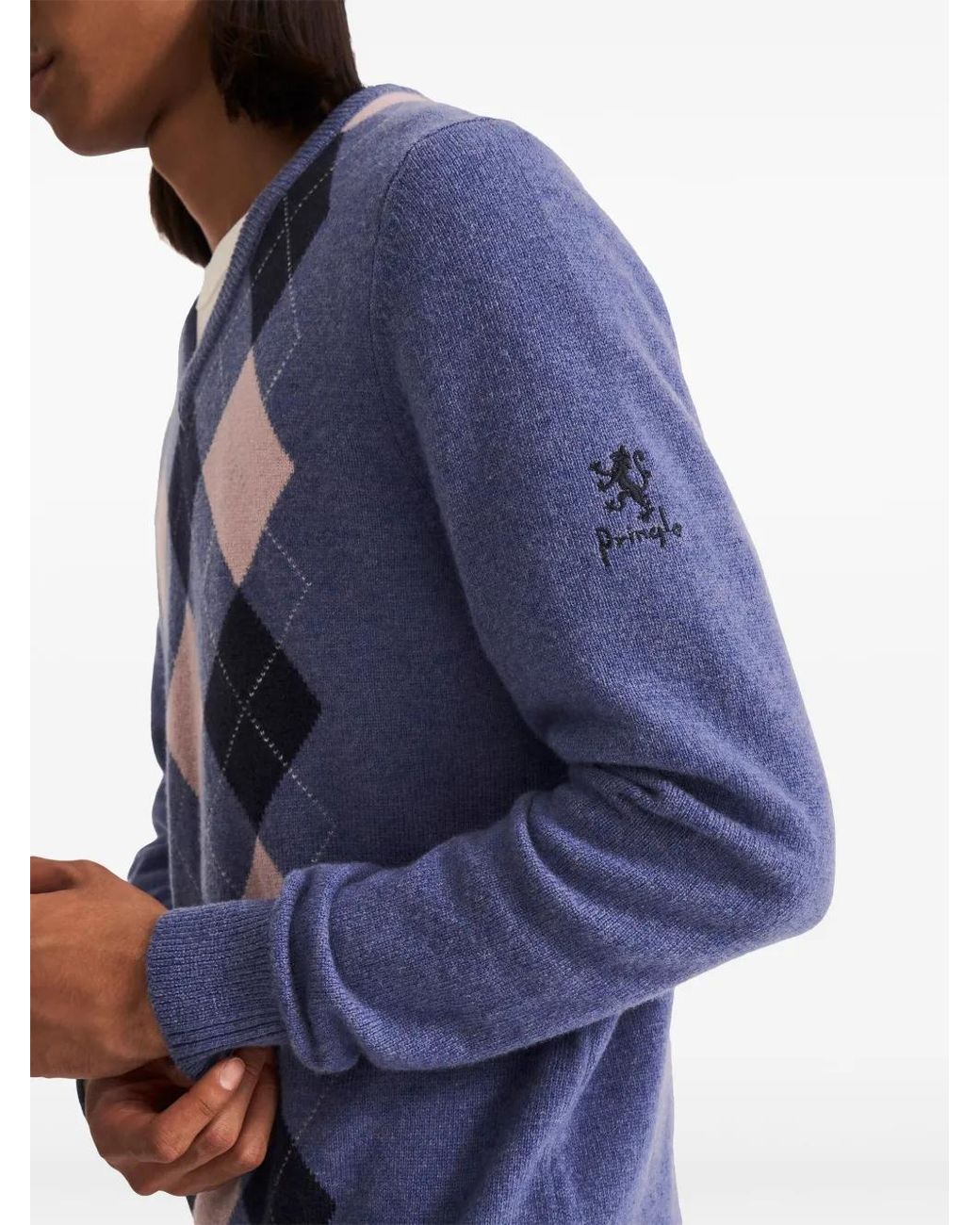 Pringle of Scotland Pullover mit Argyle-Muster in Blue für Herren