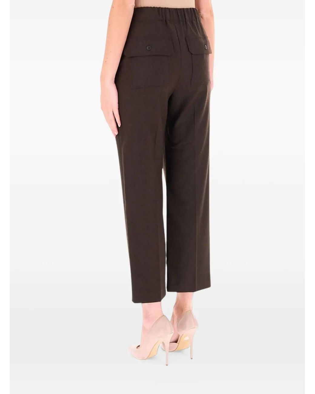 Weekend by Maxmara Black Pressed-Crease Trousers