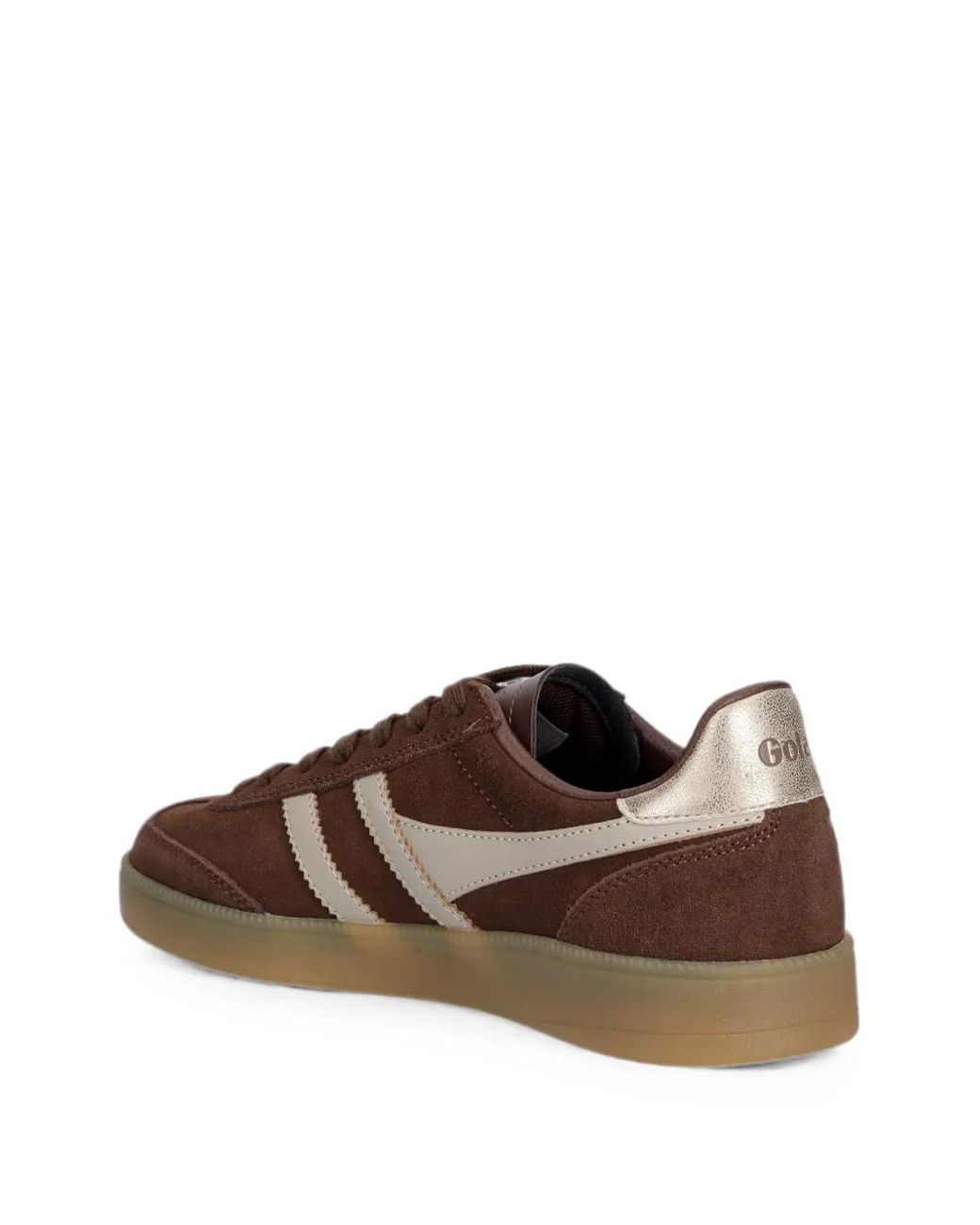 Gola Brown Viper Logo-Patch Suede Sneakers