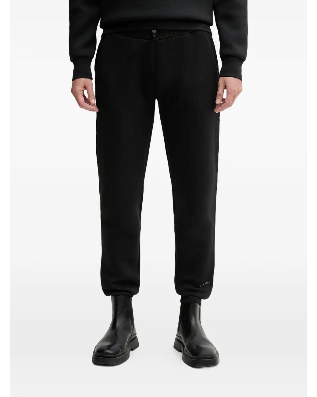 Colmar Black Logo-Embroidered Track Pants for men