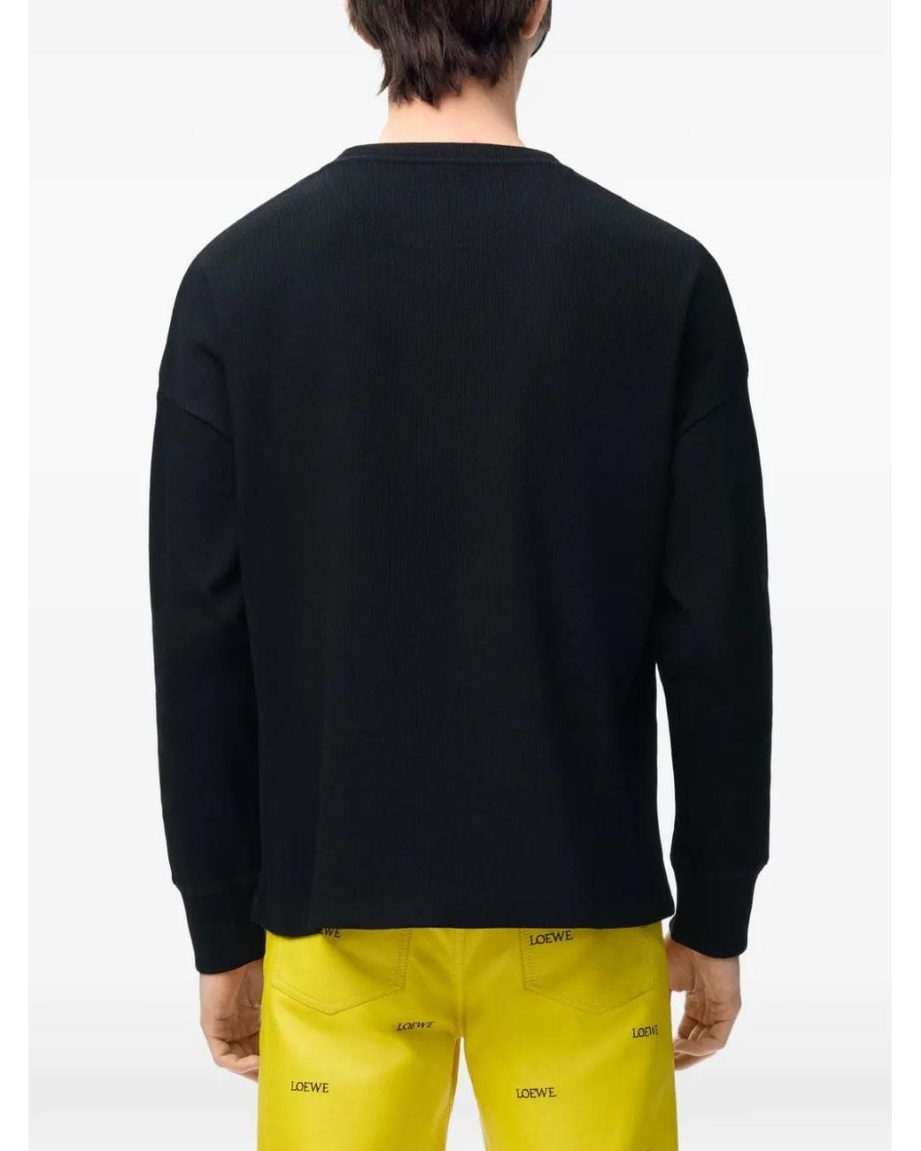 Loewe Black Anagram Cotton T-Shirt for men