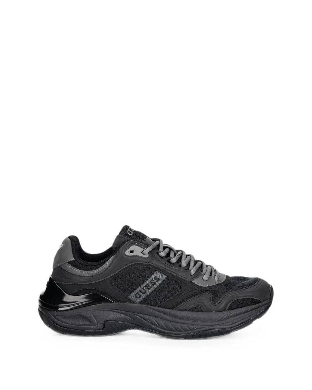 Guess Black Squan Faux Leather Sneakers for men