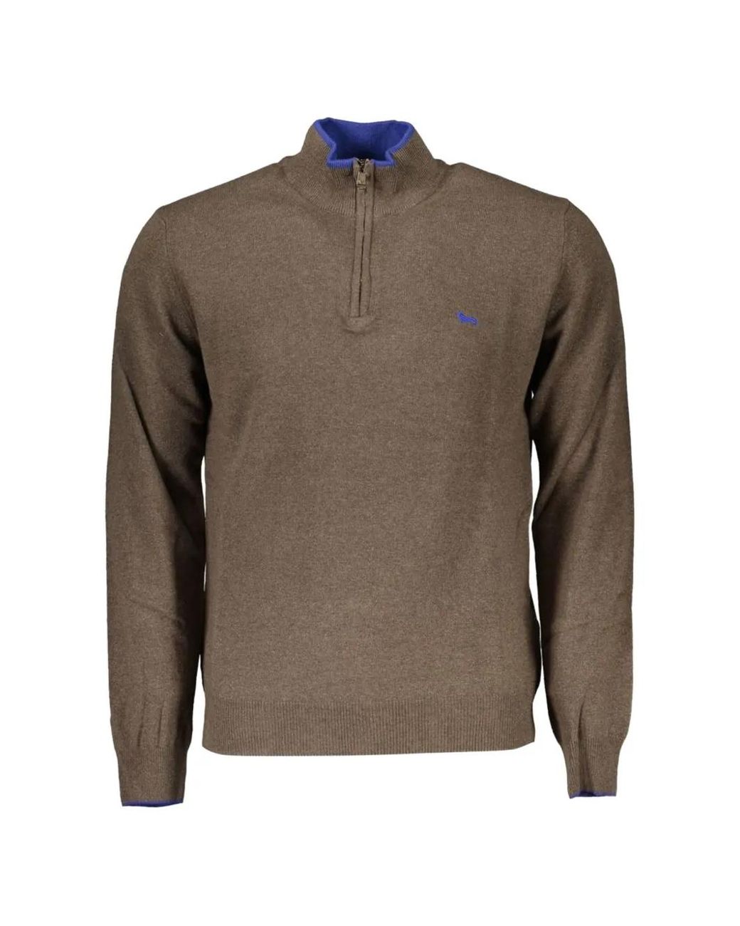 Harmont & Blaine Brown Half-Zip Cotton Sweater for men