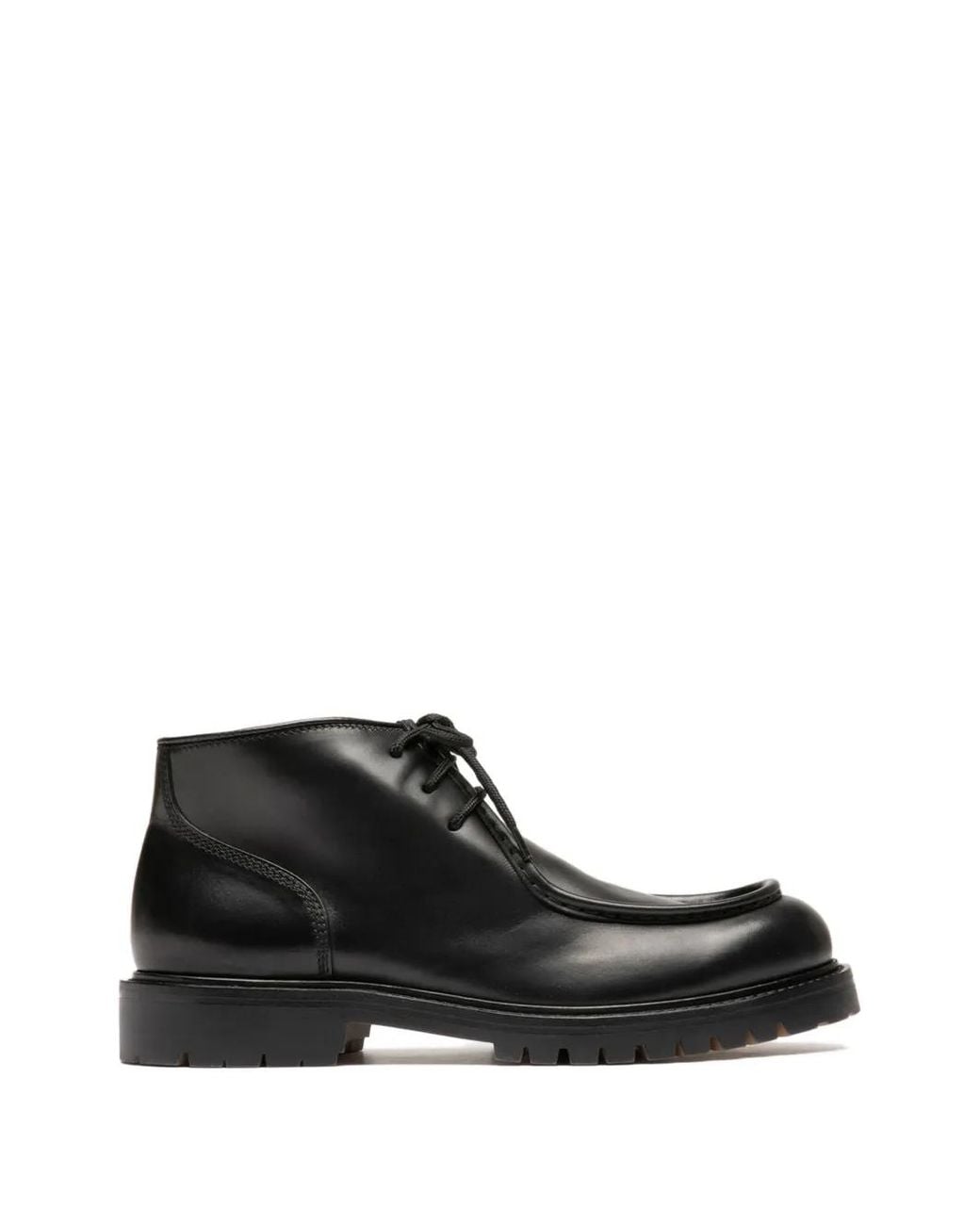 Officine Creative Black Leather Derby Shoes for men