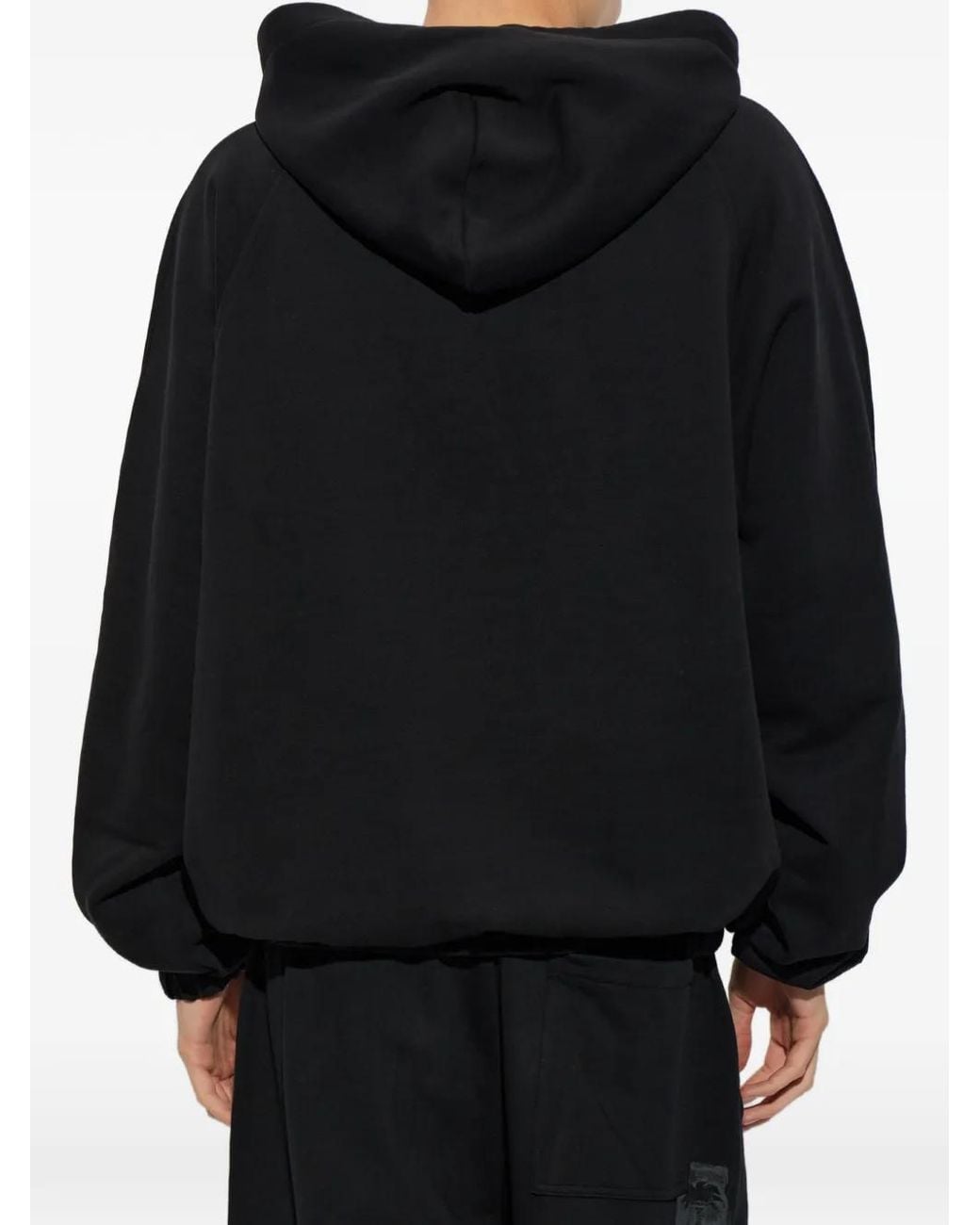 Palm Angels Black Logo-Motif Hoodie for men
