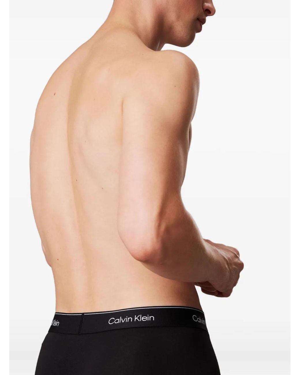 Calvin Klein Blue Logo-Waistband Boxers (Pack Of Three) for men