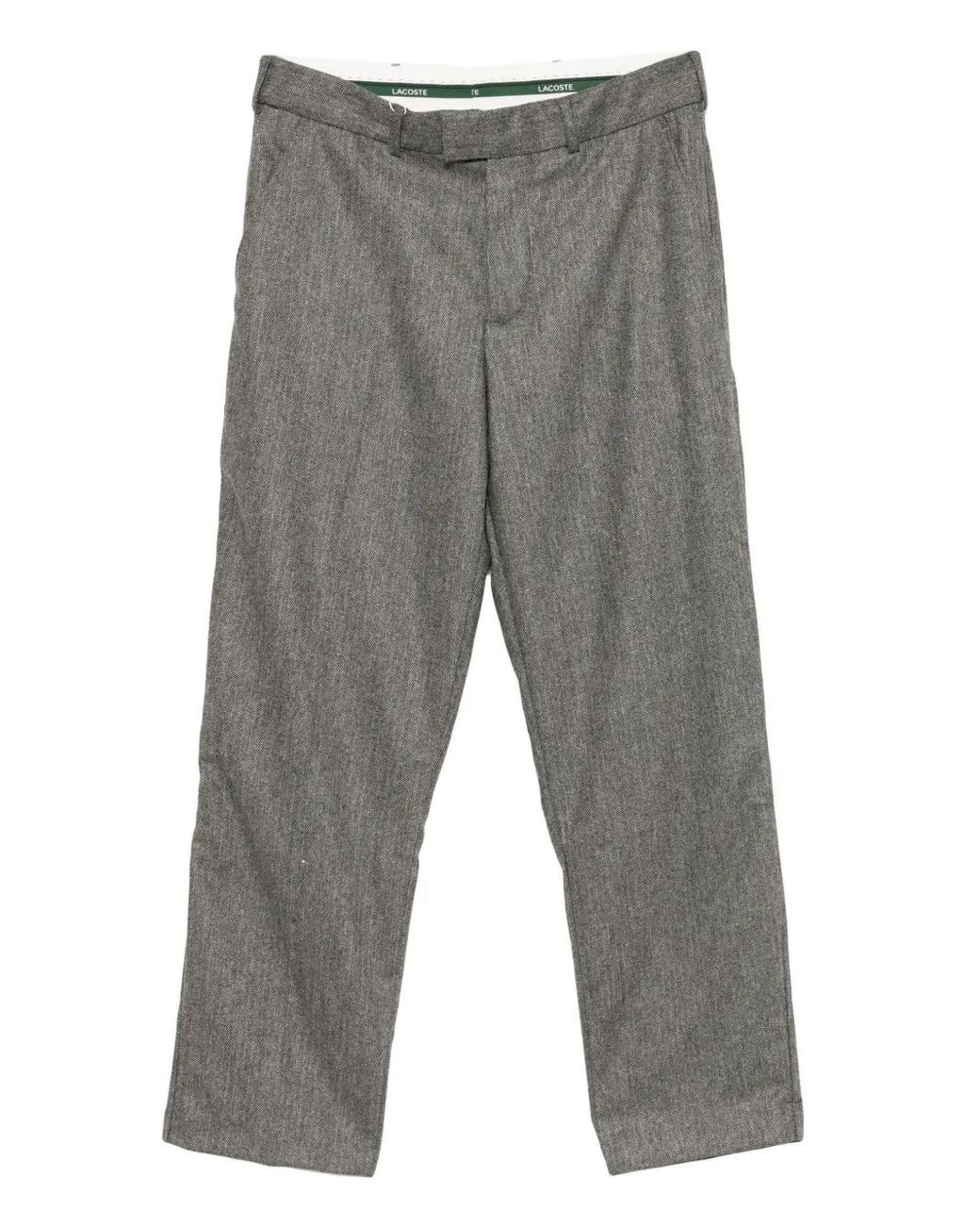 Lacoste Gray Herringbone Trousers for men