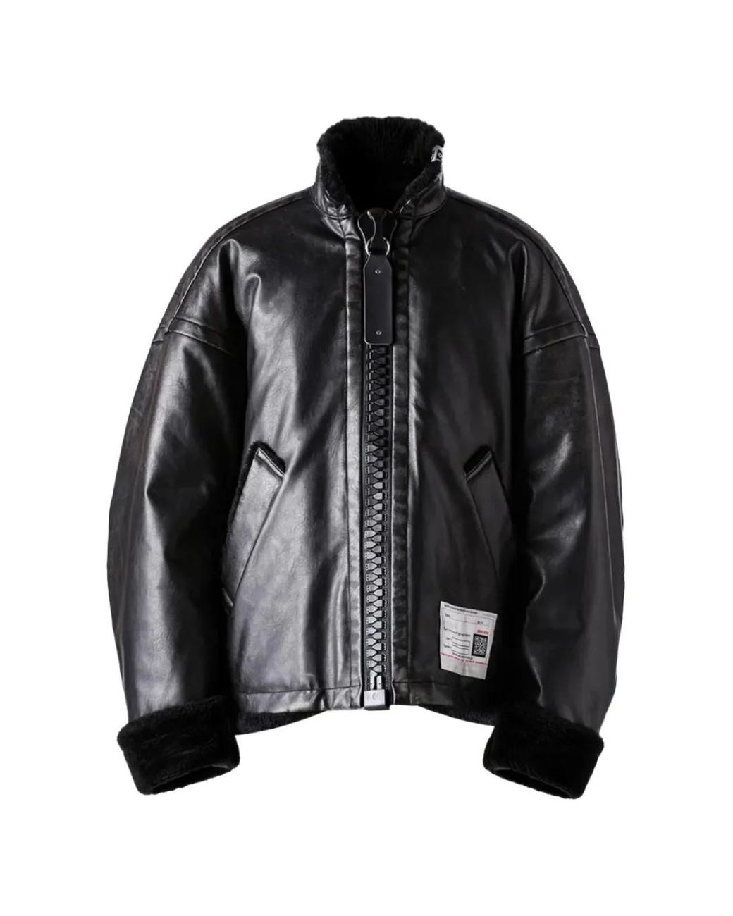 Maison Mihara Yasuhiro Black Veste En Cuir for men