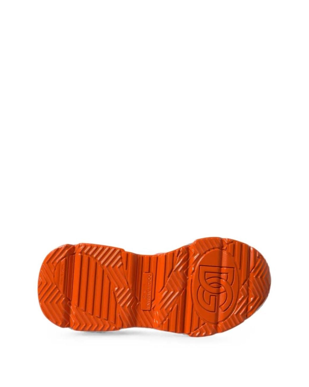 Dolce & Gabbana Orange Portofino Chunky High-Top Sneakers for men
