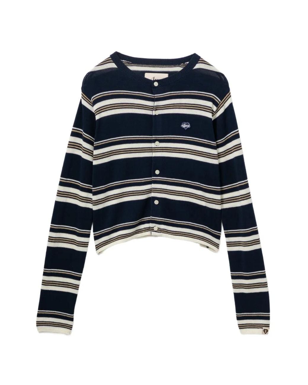 AAPE BY A BATHING AP Blue Striped Buttoned Cardigans