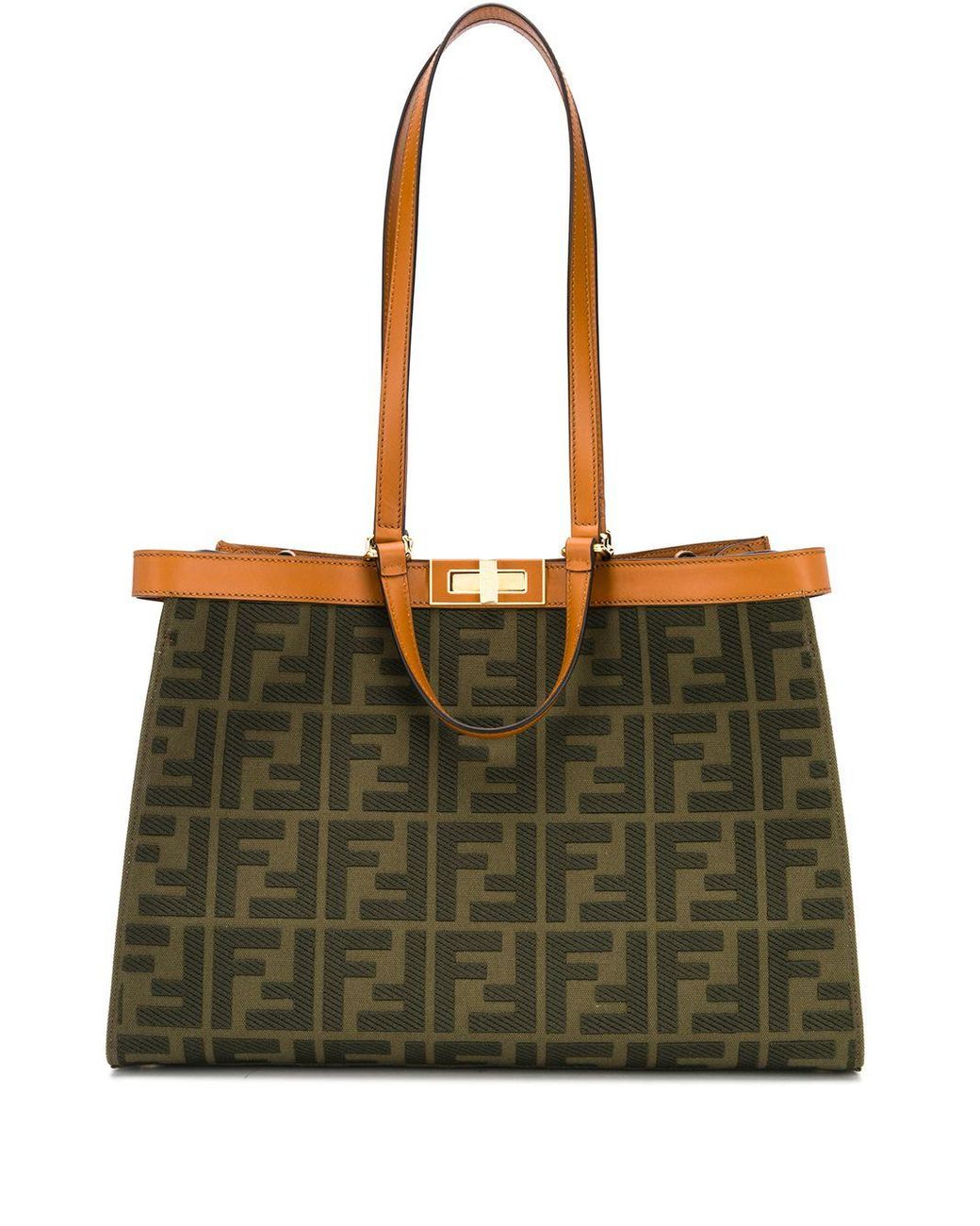 Fendi Peekaboo X-tote Bag in Green | Lyst